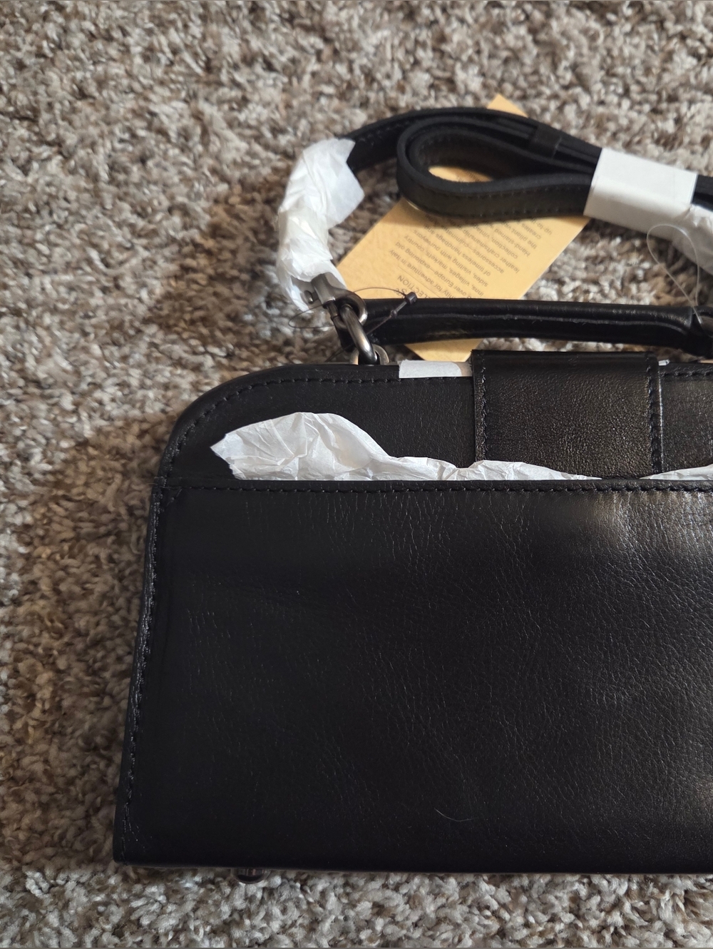 Patricia Nash Tessi Leather Makeup Purse In Black - Picture 3 of 6